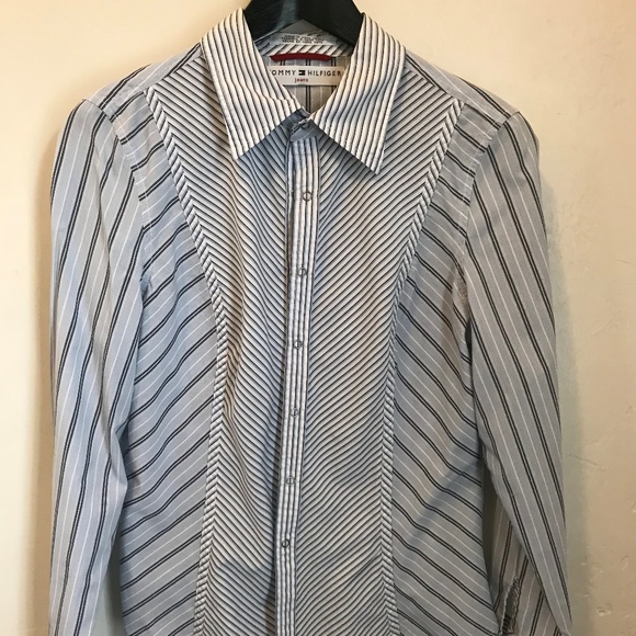 Tommy Hilfiger Striped Jeans Shirt - Picture 1 of 4